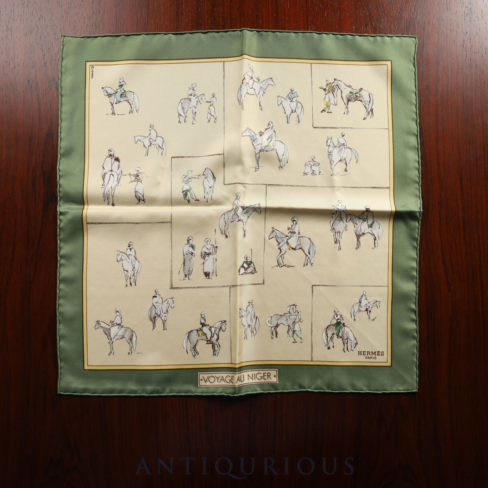 エルメス スカーフ カレ45 ニジェールへの旅 SILK