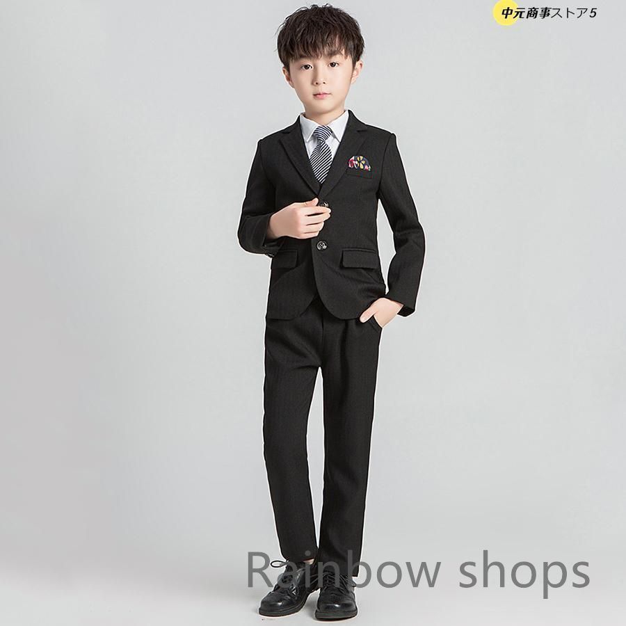 未使用　入学式　入園式　発表会　七五三　スーツ　制服　フォーマル 卒業式 スーツ 男の子 b体 韓国 制服 卒服 小学生 160 なん