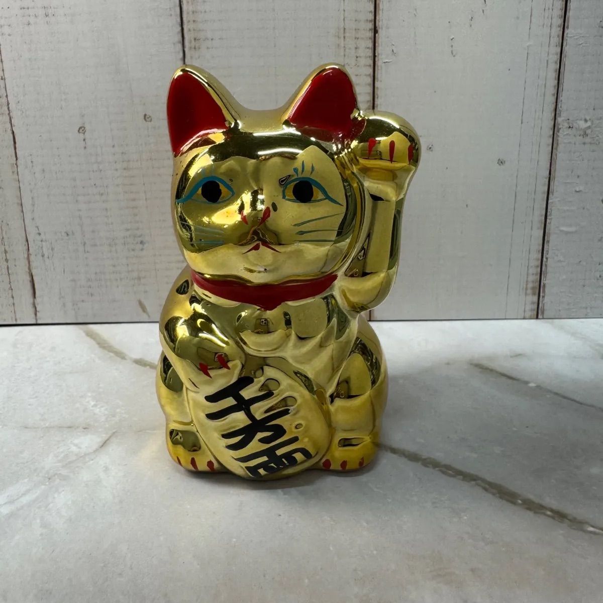 ひ*！様 新品未使用　開運招福猫　１０号　大きな　左手　招き猫　貯金箱　アイライ ひ*！様 新品未使用 開運招福猫 10号 大きな 左手 招き猫 貯金箱