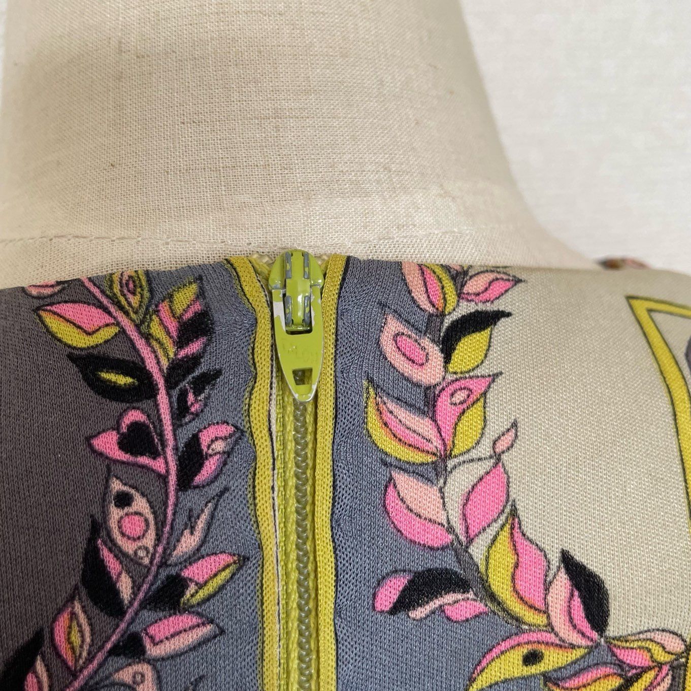 エミリオプッチ ヴィンテージ 半袖 ワンピース グレー×ピンク