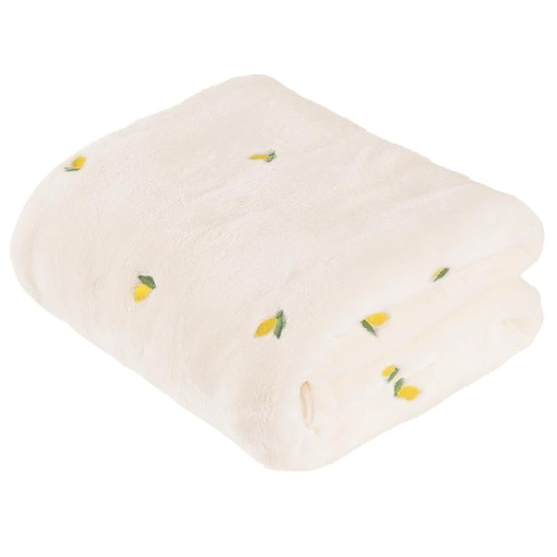 (ケラッタ) ふわもこイブル ハーフ ブランケット フランネル 毛布 100×130cm (レモン) 0