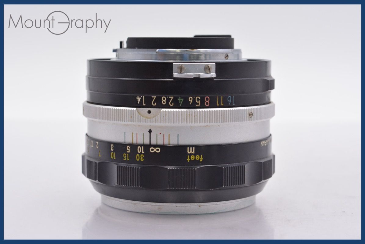 ニコン Nikon NIKKOR-S Auto 50mm F4 前後キャップ-レンズフィルター付 完動 同梱可 mj5175