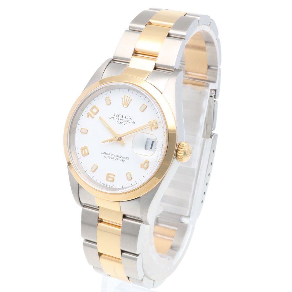 ロレックス デイト オイスターパーペチュアル 腕時計 時計 ステンレススチール 15203 自動巻き メンズ 1年保証  ROLEX  中古 ロレックス