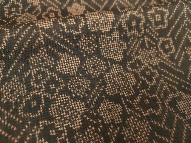 平和屋着物●本場大島紬　7マルキ　枝垂れ花　正絹　逸品　未使用　DAAS3440ps 平和屋着物○本場大島紬 7マルキ 枝垂れ花 正絹 逸品 未使用