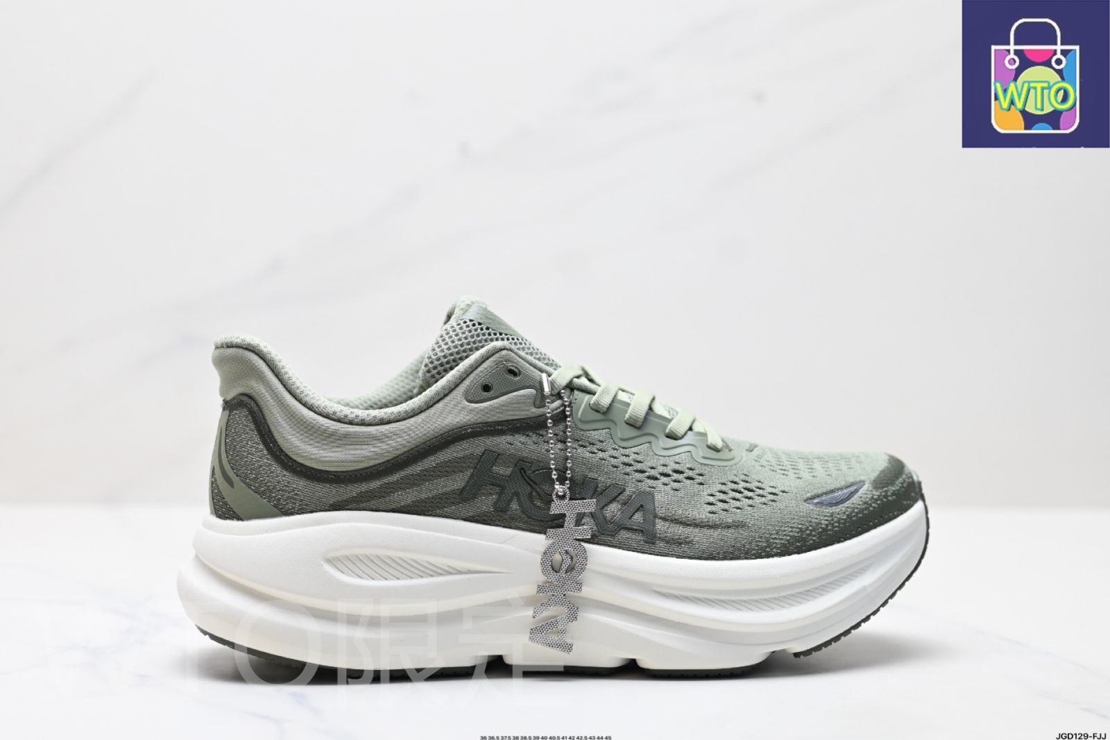 HOKA ONE ONE Bondi 9 レトロ快適 滑り止め 耐摩耗 山地アウトドアランニングシューズ-WTO輸入1
