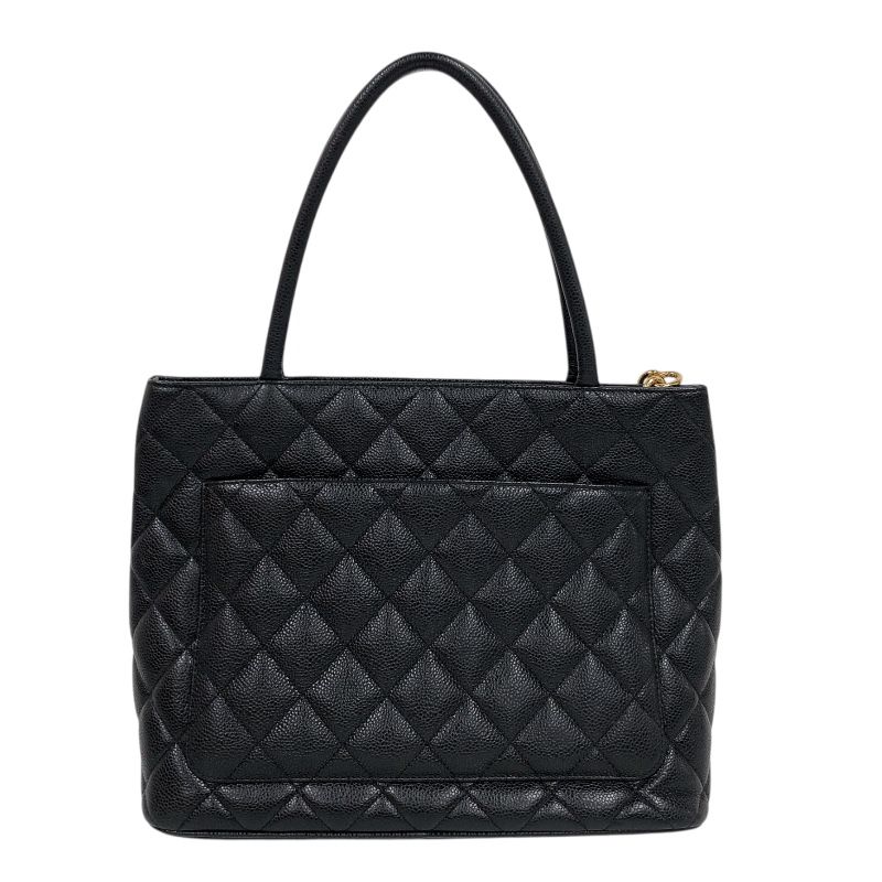 シャネル CHANEL 復刻トート A01804 ブラック キャビア