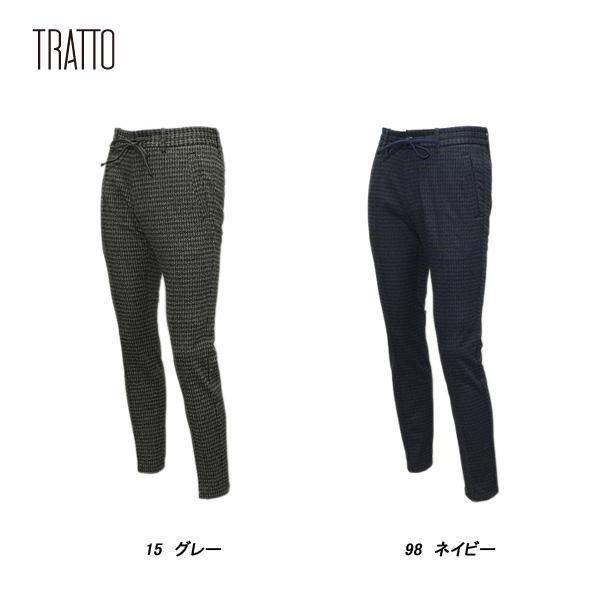 トラット TRATTO メンズ 秋冬 MechaWoolJersey千鳥 ピンタックテーパードイージーパンツ カラー15　グレー 31-7212813