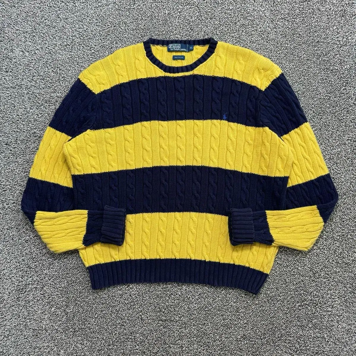 Name ： ポロ Ralph Lauren(ラルフローレン) ストライプ オーバーサイズ ケーブル編み ニット セーター :)
