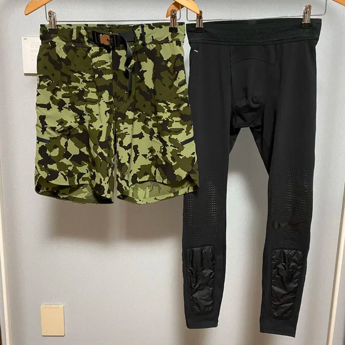 S NIKE ナイキ x MMW マシュー M ウィリアムズ 2 in 1 ショーツ タイツ 迷彩