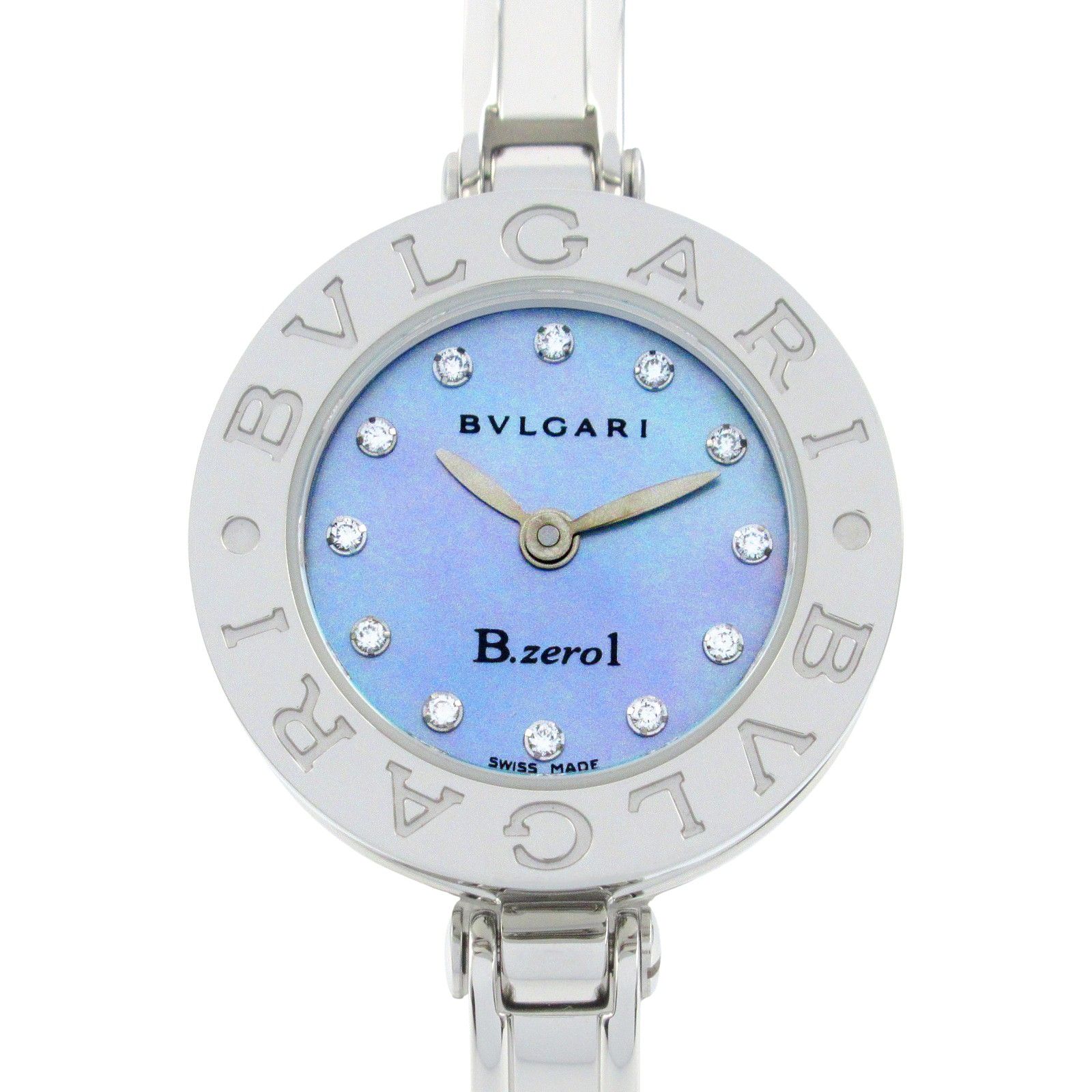 ブルガリ BVLGARI 腕時計 B-zero1 BZ22S ブルーシェル ステンレススチール B-zero1 レディース Used A