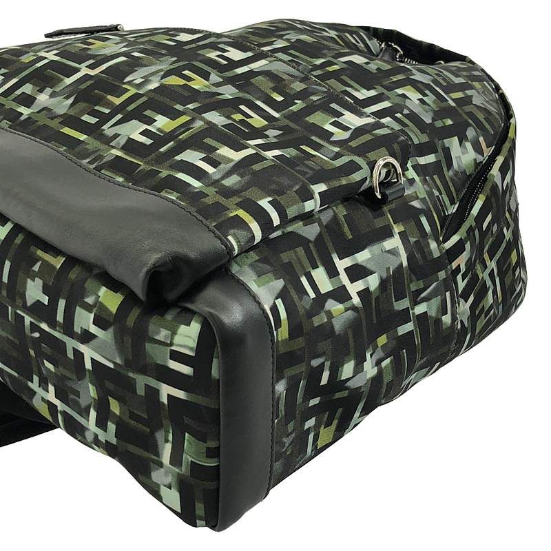 【美品】  FENDI / フェンディ | NYLON STAMP CAMOUFF リュック バックパック | NERO+MULTI/SILVER | メンズ 美品】 FENDI / フェンディ | NYLON STAMP CAMOUFF リュック バック