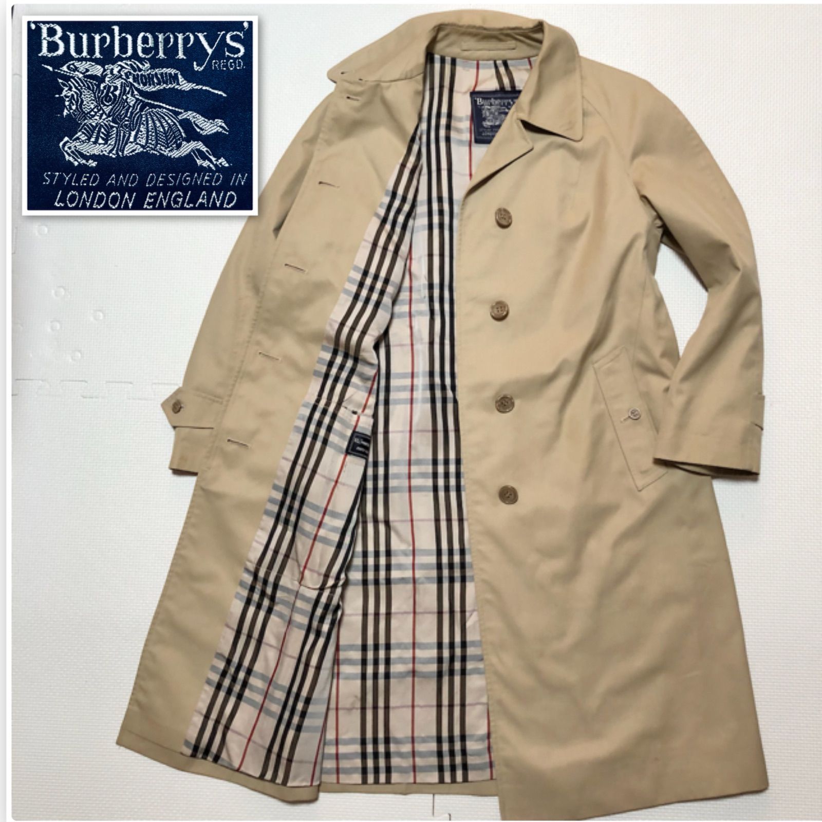 Burberrys バーバリー ステンカラーコート ベージュ×裏地ノバ