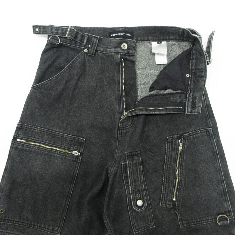 マルチポケットデニムパンツ ブラック