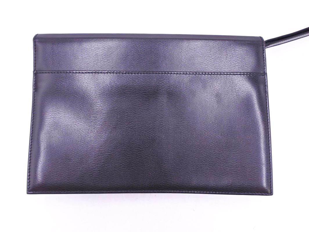 美品 dunhill ダンヒル 本革 レザー クラッチ バッグ 黒