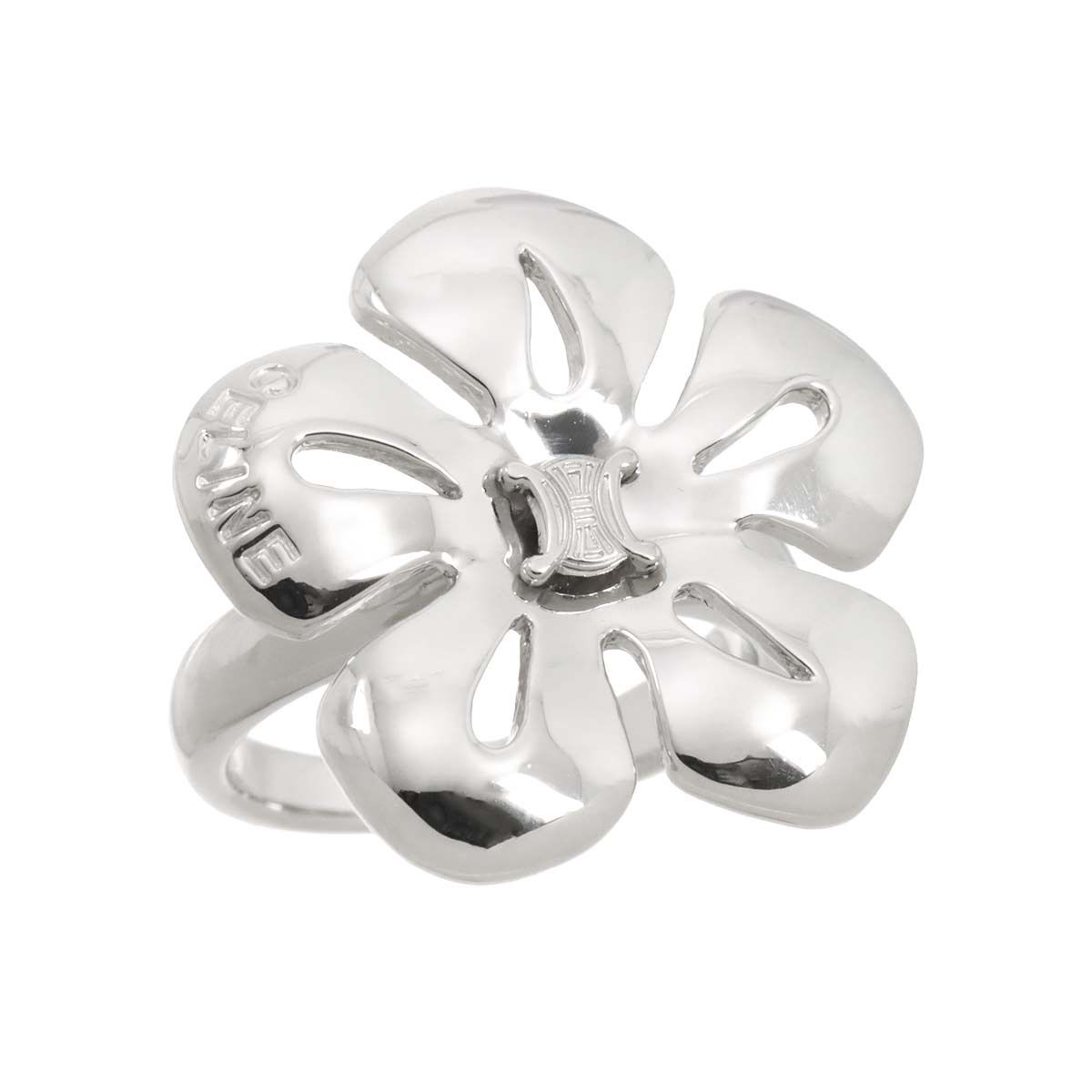 セリーヌ CELINE マカダム 11号 リング ルビー 0.02ct Pt プラチナ