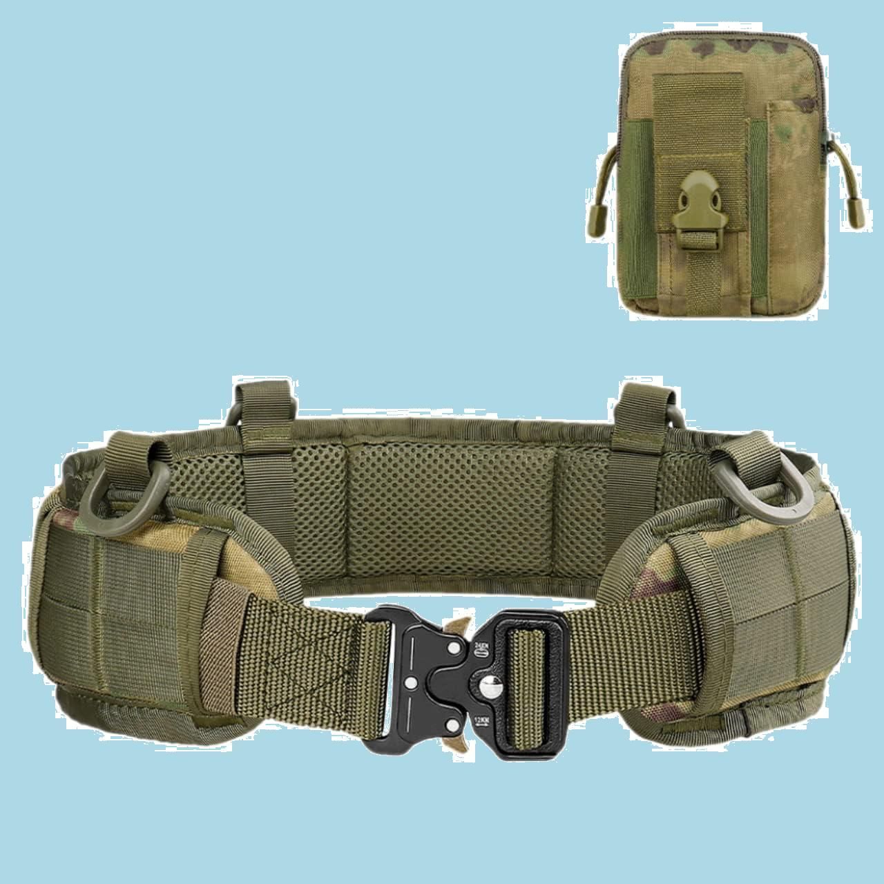 J-HARK] タクティカルベルト モールシステム サバゲー ベルト MOLLE コブラバックル ポーチ セット (迷彩グリーン) - メルカリ