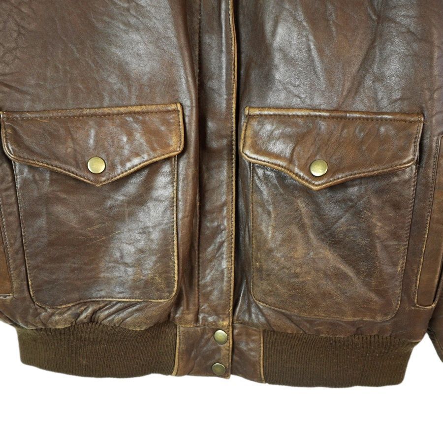 VINTAGE A-2 G-1 フライトジャケット 牛革 ライナー 茶色 XL VINTAGE A-2 G-1 フライトジャケット 牛革 ライナー 茶色 XL