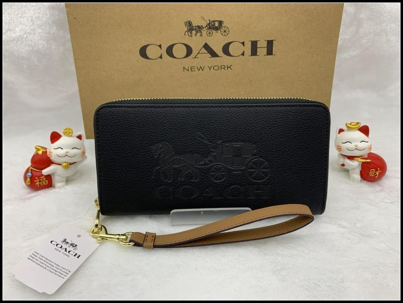 COACH 長財布 コーチ 財布 プレゼント ストラップ ラウンドファスナー ホースキャリッジ 馬車 ロング ジップ 新品 未使用 ファッション C3548 C125Z-X1