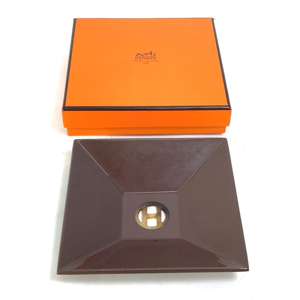 エルメス Hロゴ バッファローホーン Hロゴ トレイ トレー 皿 プレート エルメス Hロゴ バッファローホーン Hロゴ トレイ トレー 皿