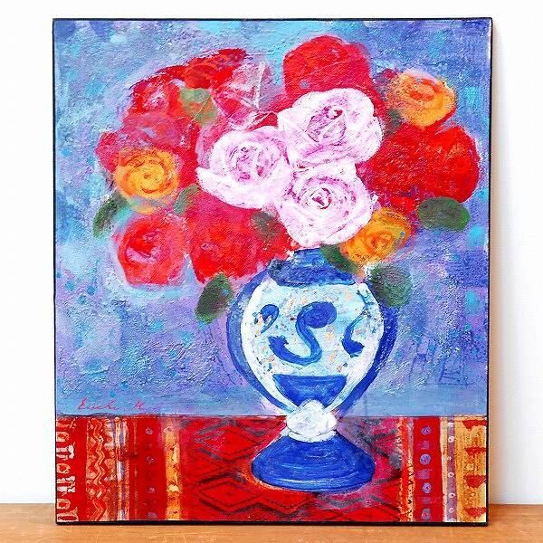油彩画 絵画 アンティーク 朝隈敏彦 水仙 スイセン 花 - メルカリ