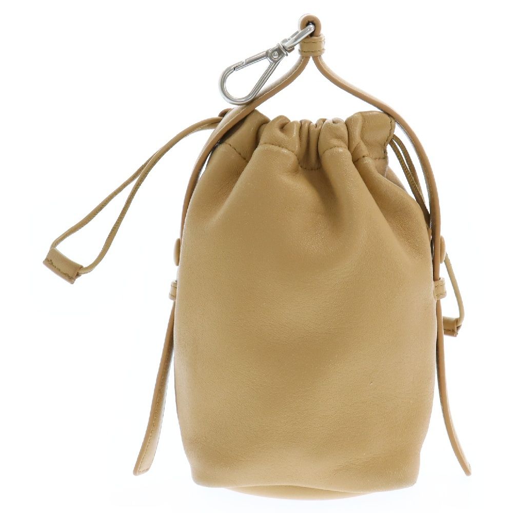 JIL SANDER (ジルサンダー) Drawstring Hook Pouch ラムレザー ドロー