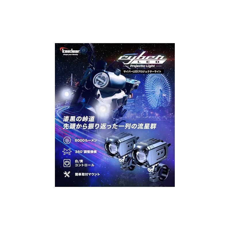 Projector カエディア フォグランプ 説明書 バイク LED フォグランプ
