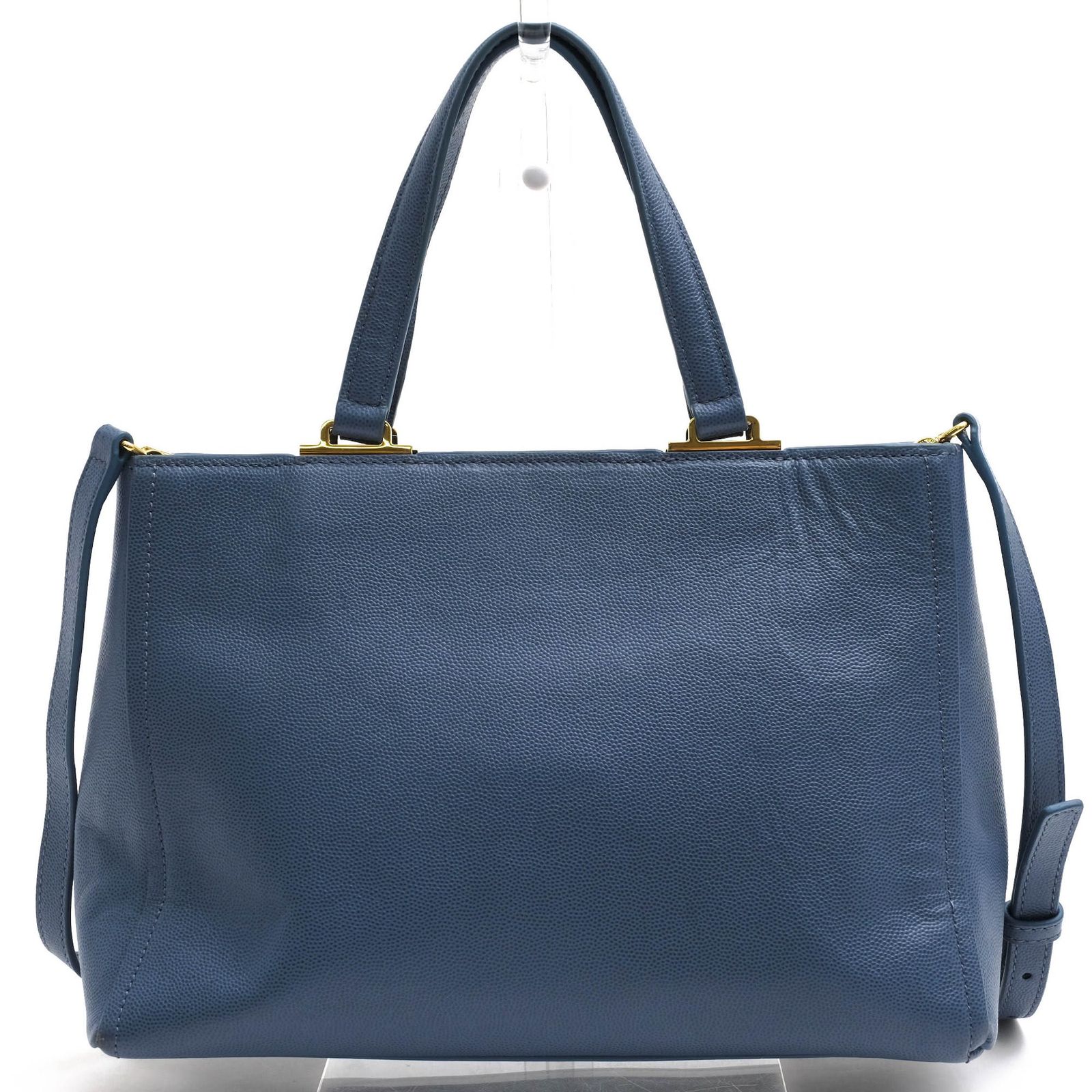 FURLA Belvedere S Light Blue Leather 2WAY Tote Shoulder Bag for 
