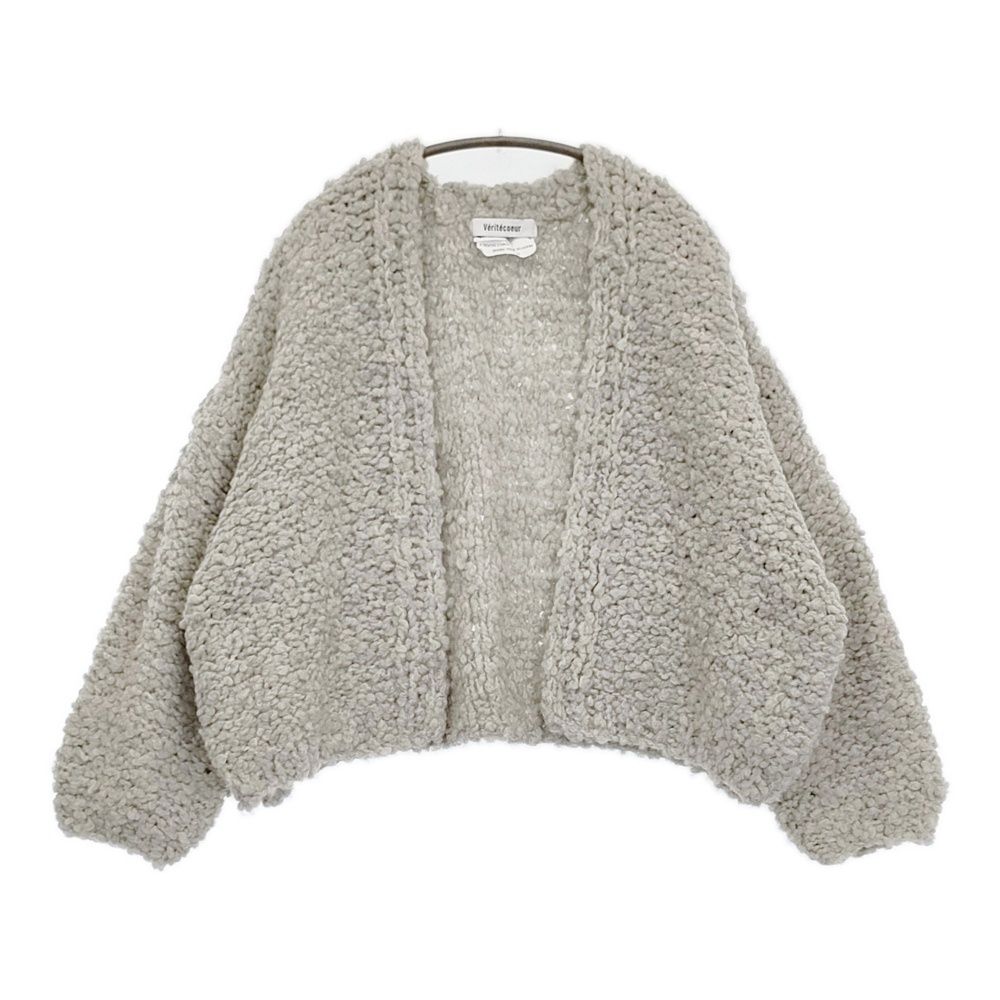 veritecoeur VCK-256 ハンドニットウールボレロ 定価60500円 カーディガン グレー レディース ヴェリテクール【中古】5-0920T♪ veritecoeur VCK-256 ハンドニットウールボレロ 定価60500円