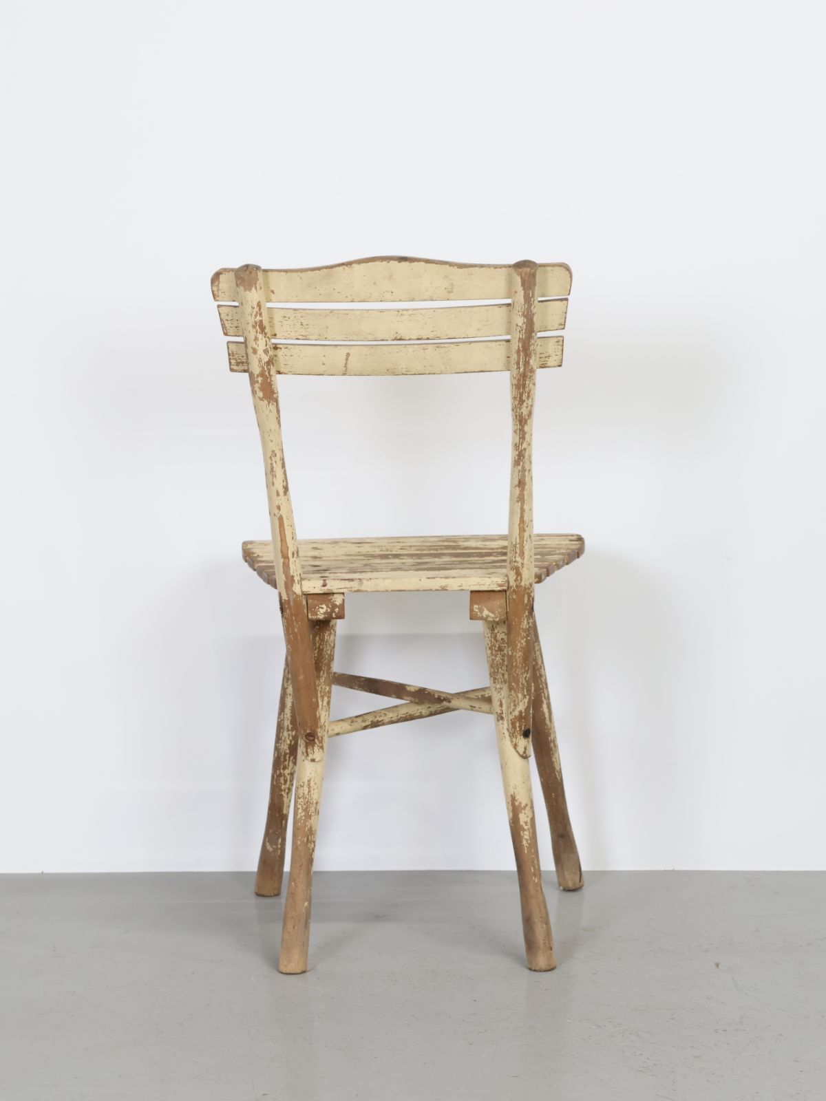 1960年代 ヴィンテージ クリームペイント 2024 ウッド チェア イス