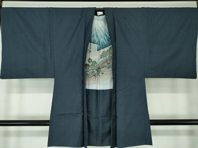 平和屋着物●男性　本場大島紬　アンサンブル　長羽織　100亀甲　総詰め　正絹　逸品　DAAS3070ps 平和屋着物○男性 本場大島紬 アンサンブル 長羽織 100亀甲 総詰め