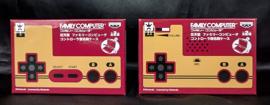 バンプレスト ファミリーコンピュータコントローラ型名刺ケース 任天堂 全2種セット