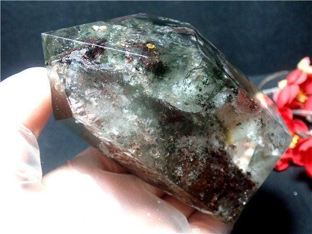 AAA級天然ガーデンクォーツ六角柱B79P2/191P13C