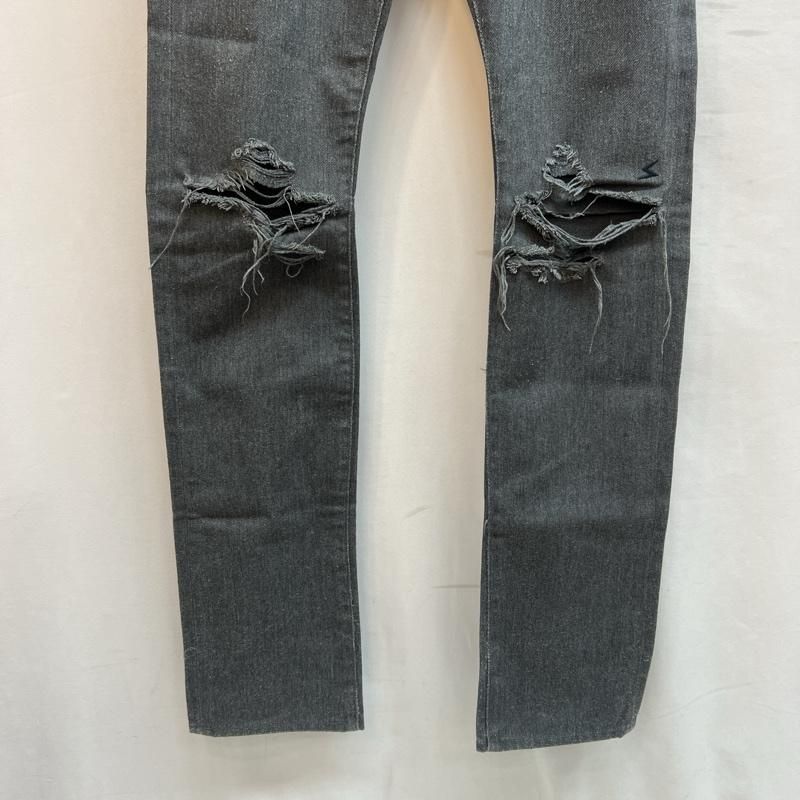 undercover arts期レザー切替えダメージデニム