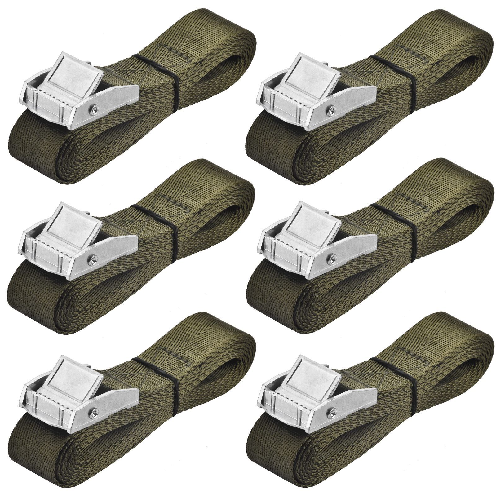 Color:2#6本セット (グリーン)_Size:2.5cm×2m6本 荷締めベルト 2m 荷物 荷締めベルト 2m 荷物固定ベルト 荷締バンド バイク ベルト 荷物 締め付けバンド 固定ロープ 多用途 幅25mm 6本セ固定ベルト バ