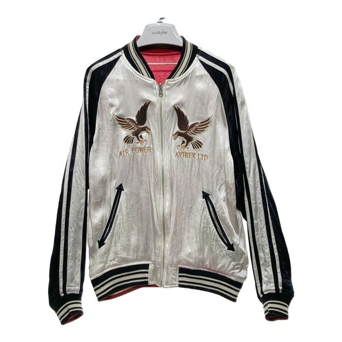 AVIREX アヴィレックス リバーシブル スカジャン スーベニア レッド ホワイト ブラック 6162149 Size L