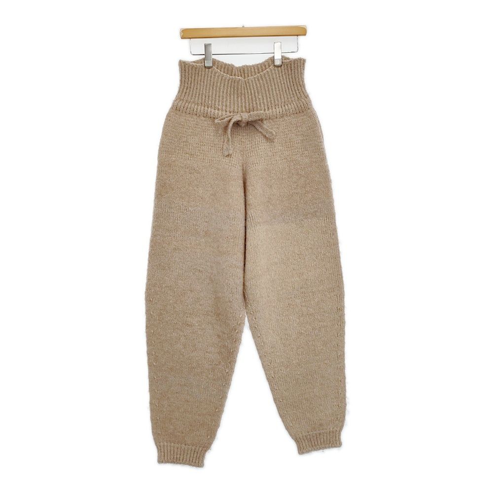 fofofofa HARVEST KNIT PANTS 定価38500円 ウール アルパカ モヘヤ シルク ニット パンツ ベージュ レディース 5-1011T♪