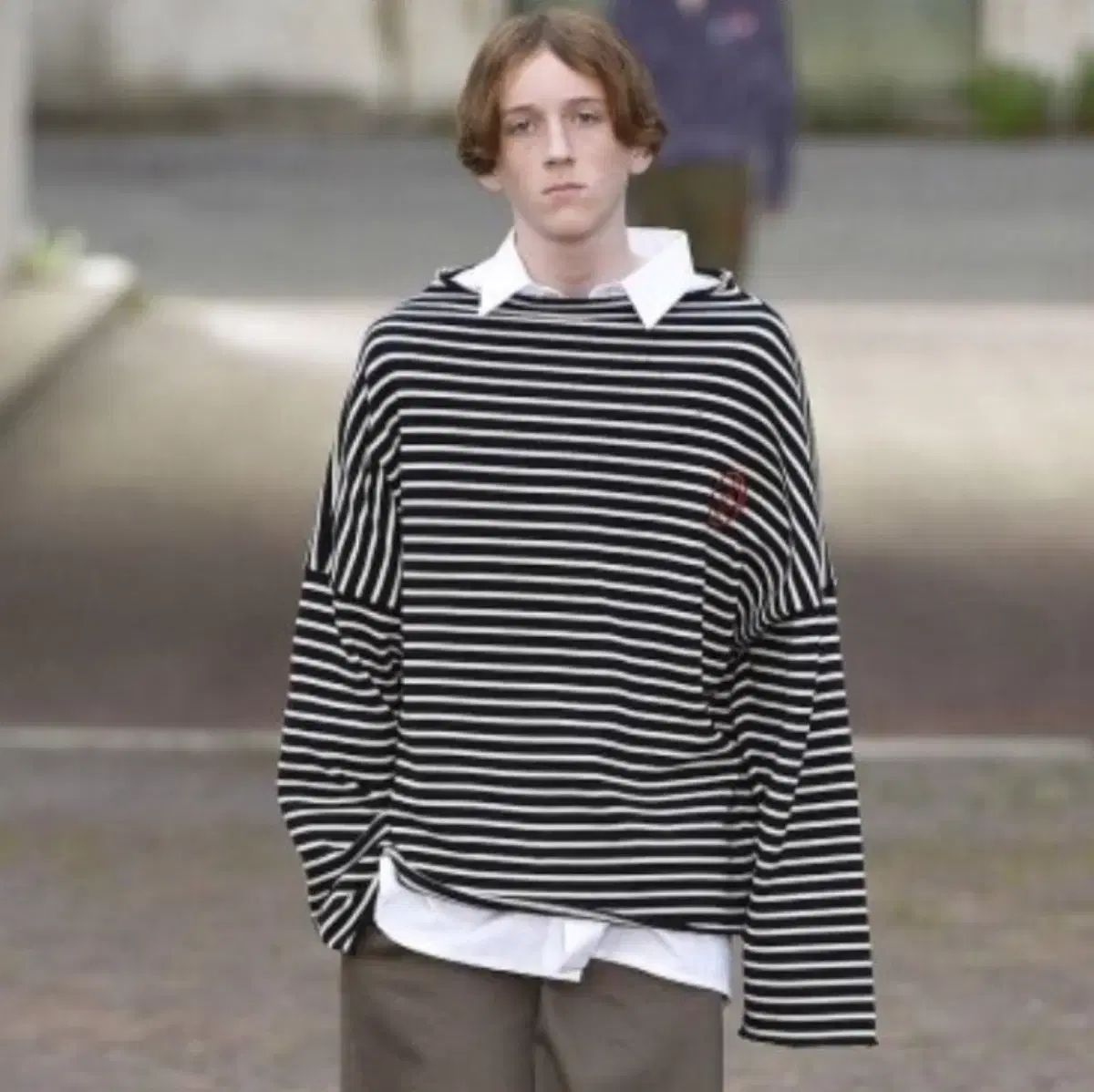 Gosha Rubchinskiy(ゴーシャラブチンスキー) ルブチンスキー ストライプ ニット セーター s (測定 xl ）