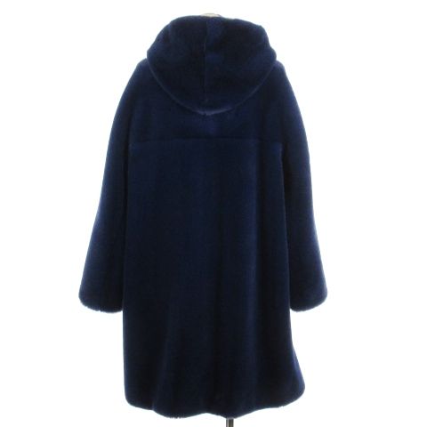 EMPORIO ARMANI ファーコート A|X アルマーニ エクスチェンジ】エコファーブラックロング