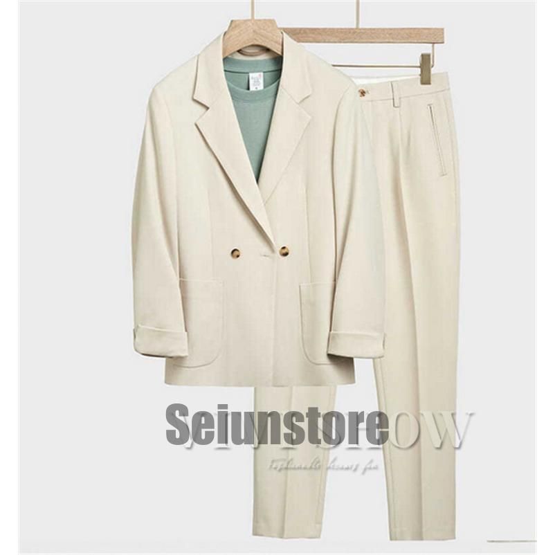 美品 スーツカンパニー スリーピース 千鳥 総柄 ビジネス