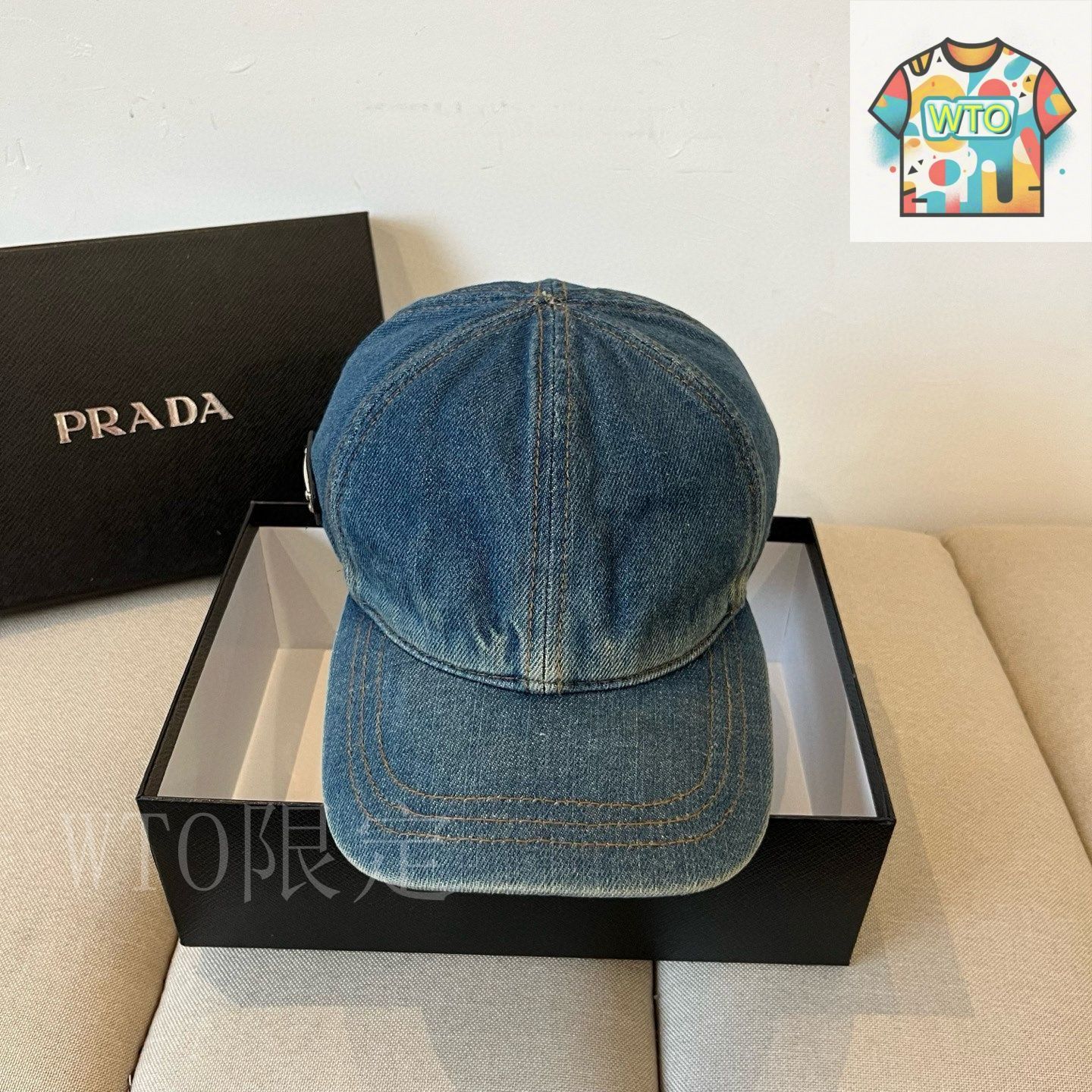 【フォロー割引】PRADA ベースボールキャップ ブルー ネイビー フォロー割引様専用】PRADA ベースボールキャップ ブルー