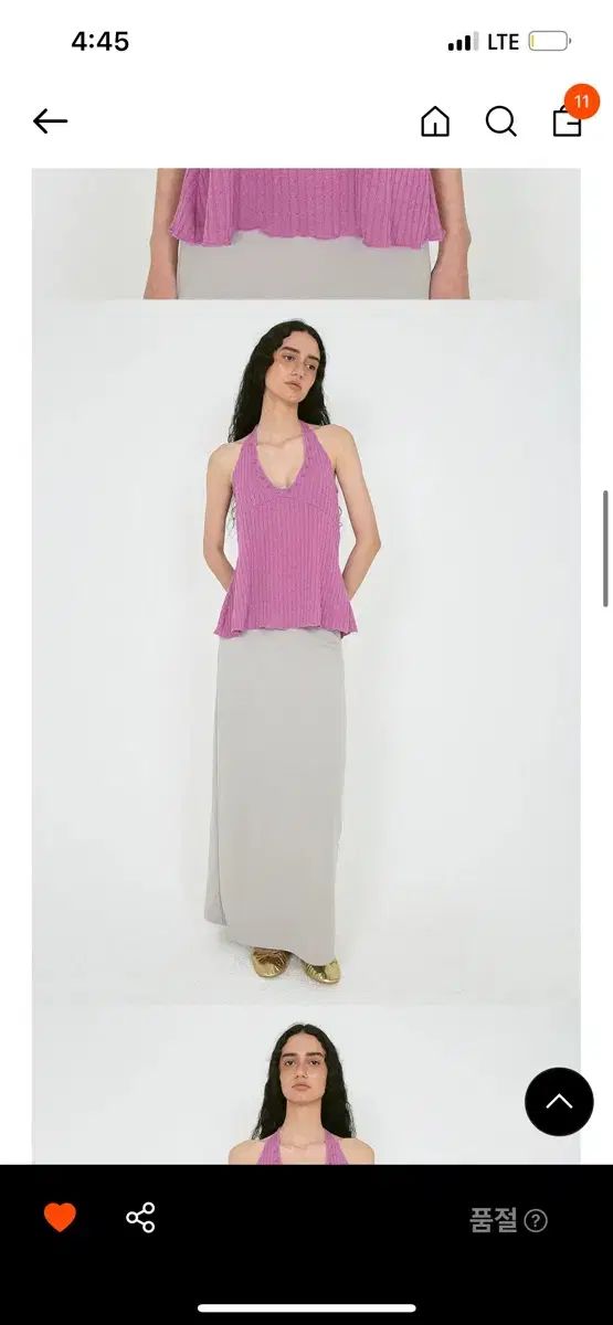 ポリ数엠 スタッズ ケーブル ホルタートップ パープルピンク