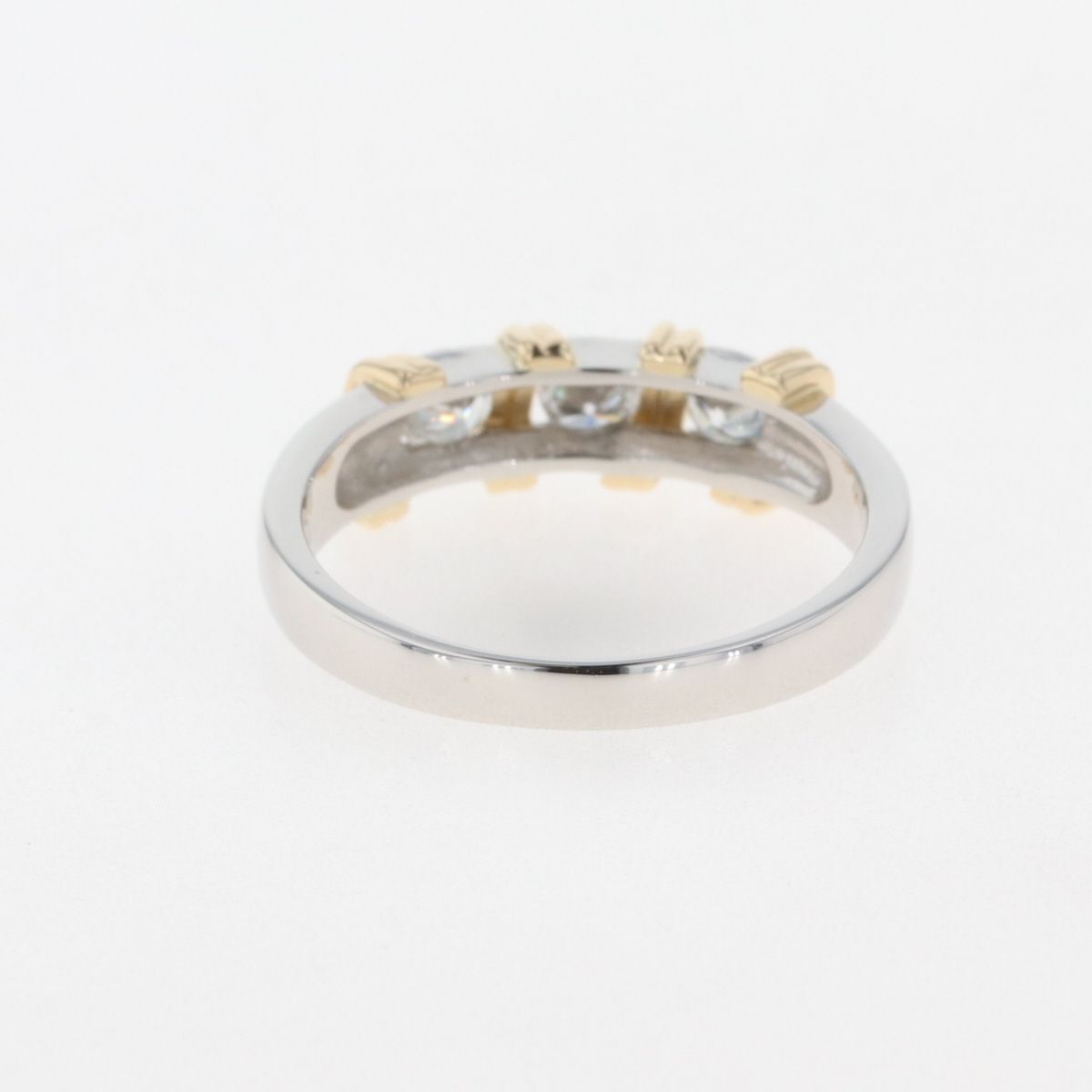 メレダイヤ デザインリング プラチナ YG イエローゴールド 指輪 リング 