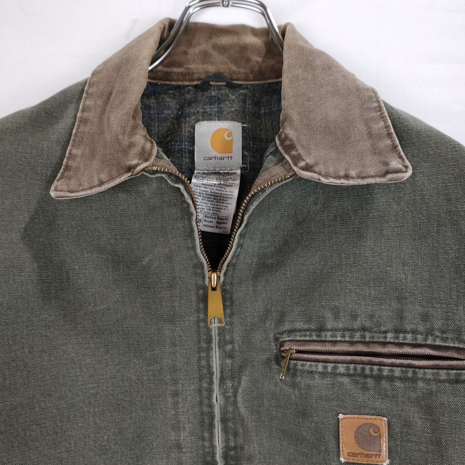 カーハート ダック デトロイトジャケット モスグリーン CARHARTT J97 MOS DETROIT サイズM - メルカリ