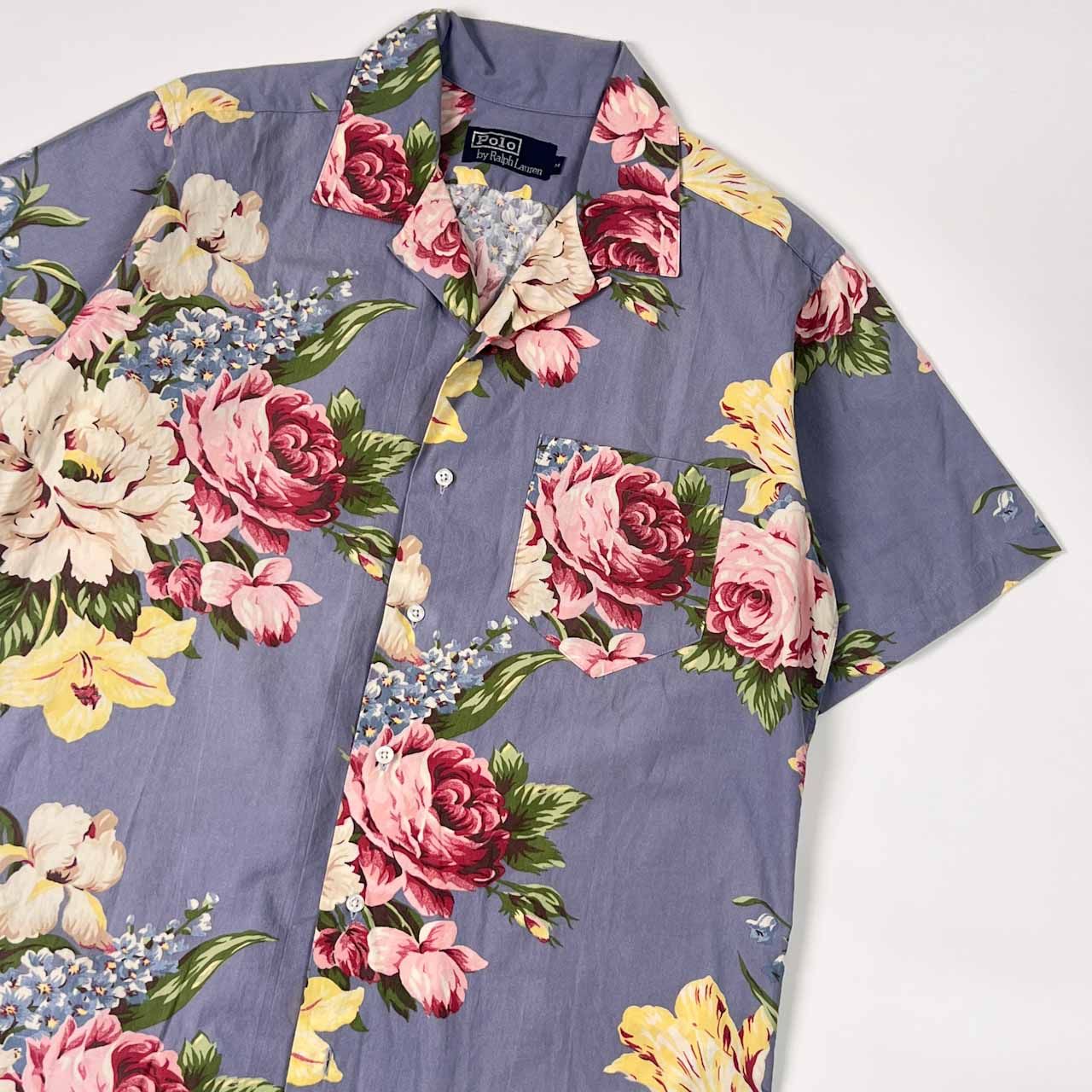 【古着】花柄 半袖シャツ Polo by Ralph Lauren XL 古着 90s POLO SPORT Ralph Lauren ハワイアン フラワー アート
