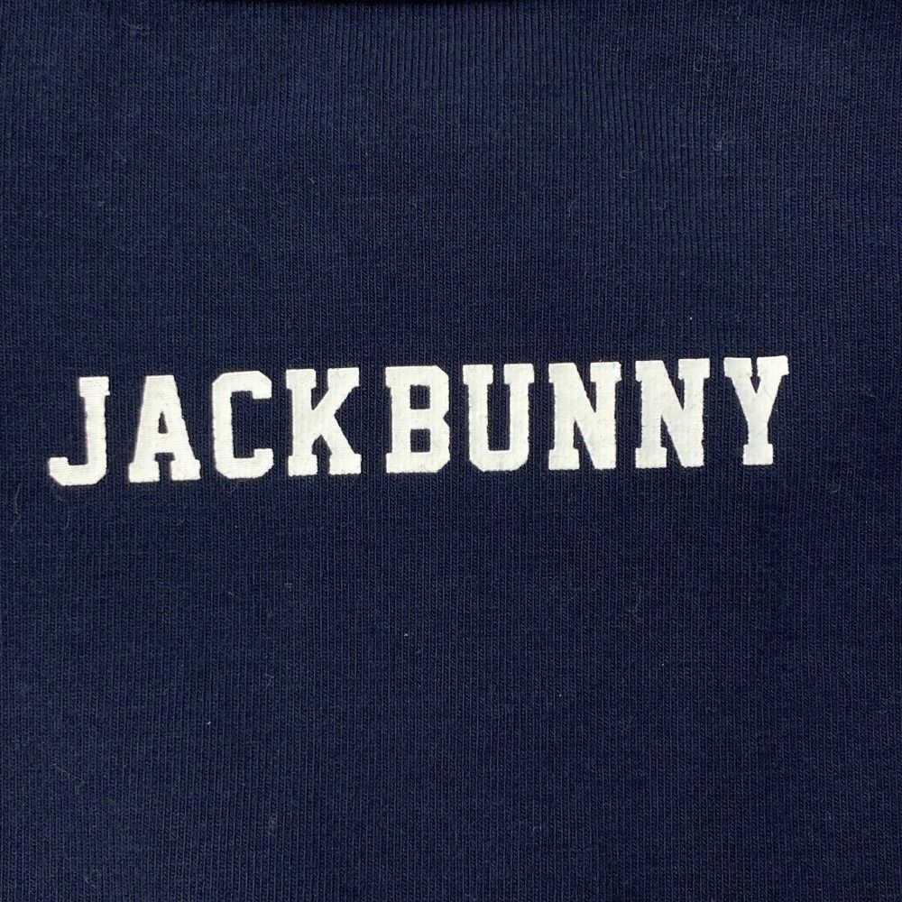 Jack Bunny!! ジャックバニー 長袖ハイネックシャツ 黒×白 ロゴ
