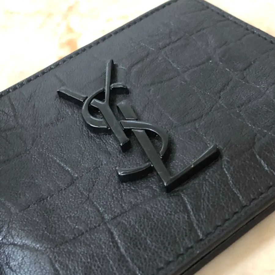 YSL イヴサンローラン マネークリップ カサンドラロゴ ブラック YSL Yves Saint Laurent イヴサンローラン マネークリップ