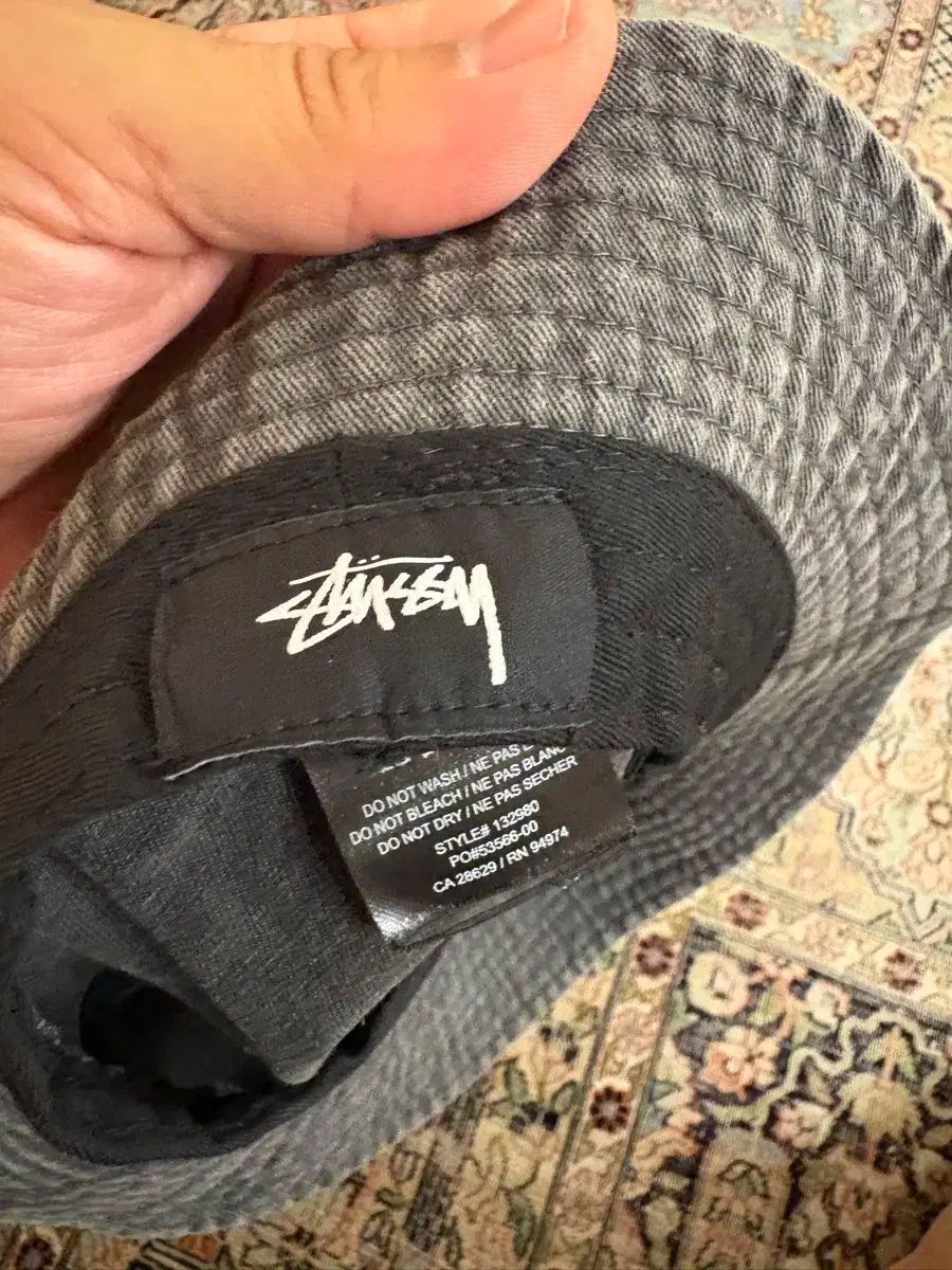 STUSSY ステューシー ウォッシュ バケットハット ブラック