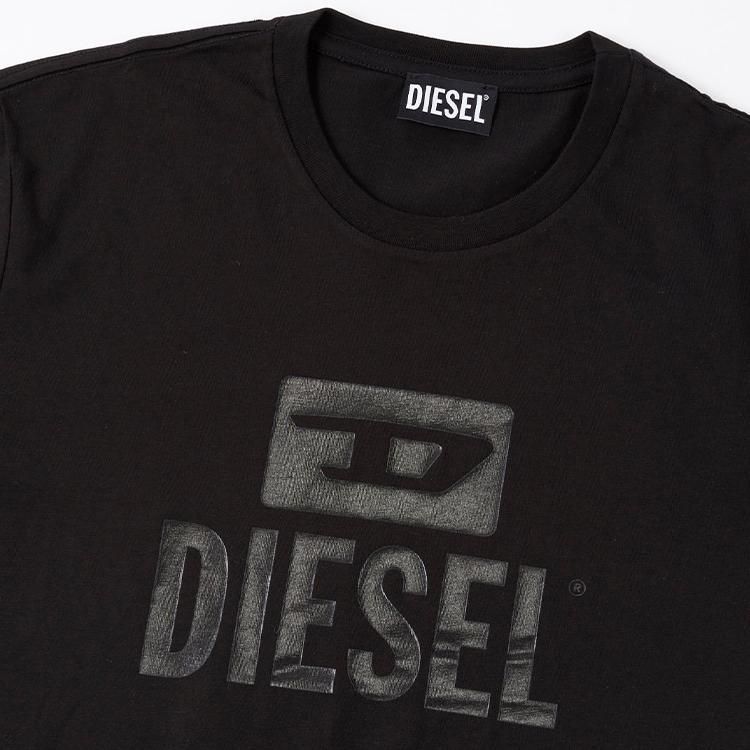 ディーゼル DIESEL Tシャツ 半袖 メンズ ブランド ロゴ 黒 S M L XL 