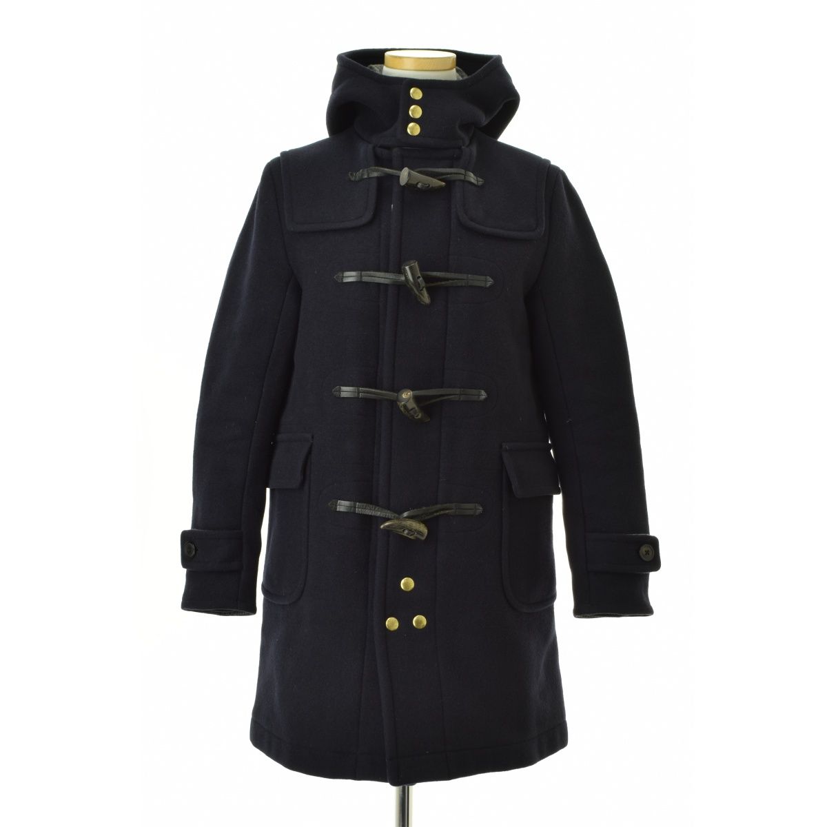 ✨️美品 タグ付き パパス ダッフルコート カシミヤ混  裏地チェック Lサイズ ✨️美品 タグ付き パパス ダッフルコート カシミヤ混 裏地チェック L