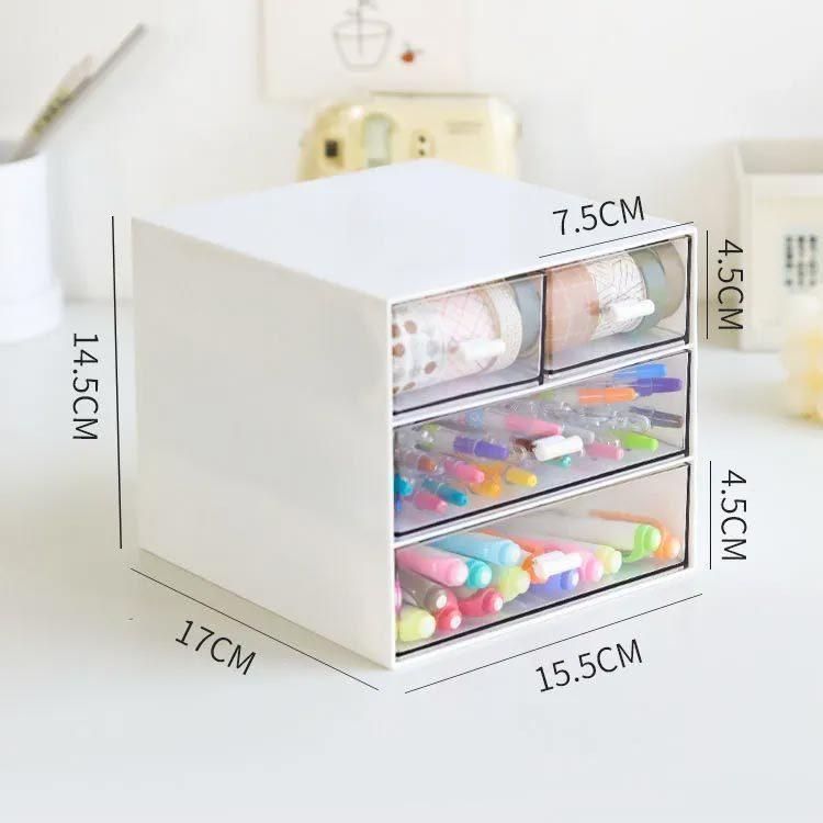 美品中古 収納ケース 引き出し 3段 収納ボックス 化粧品 文房具 文具 